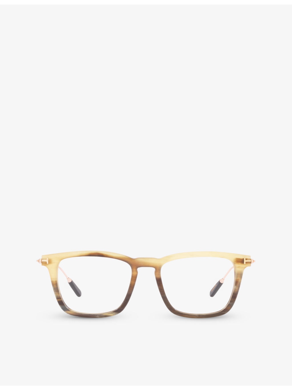 FT5851 Square-Frame Horn Optical Glasses - 1