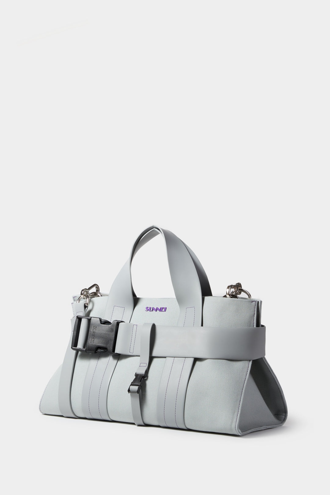 ★SUNNEI★ Micro Parallelepipedo Tote Bag Gray CACCXSLG008CA Simonett-Sunnei-Teddy-Tote-Bag
