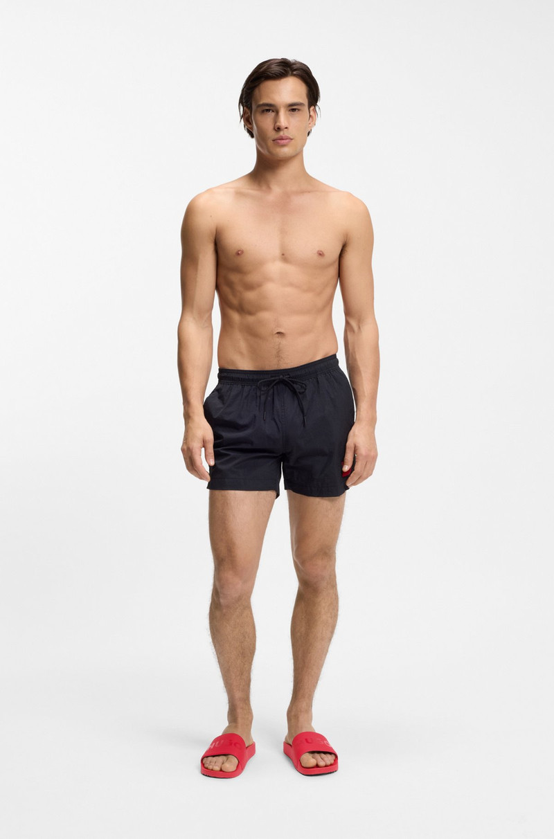 HUGO ITALIAN-MADE SLIDES WITH TONAL LOGO outlook