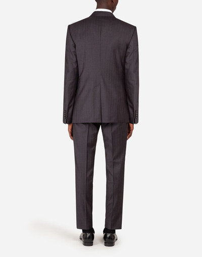 Dolce & Gabbana Pinstripe wool Sicilia-fit suit outlook