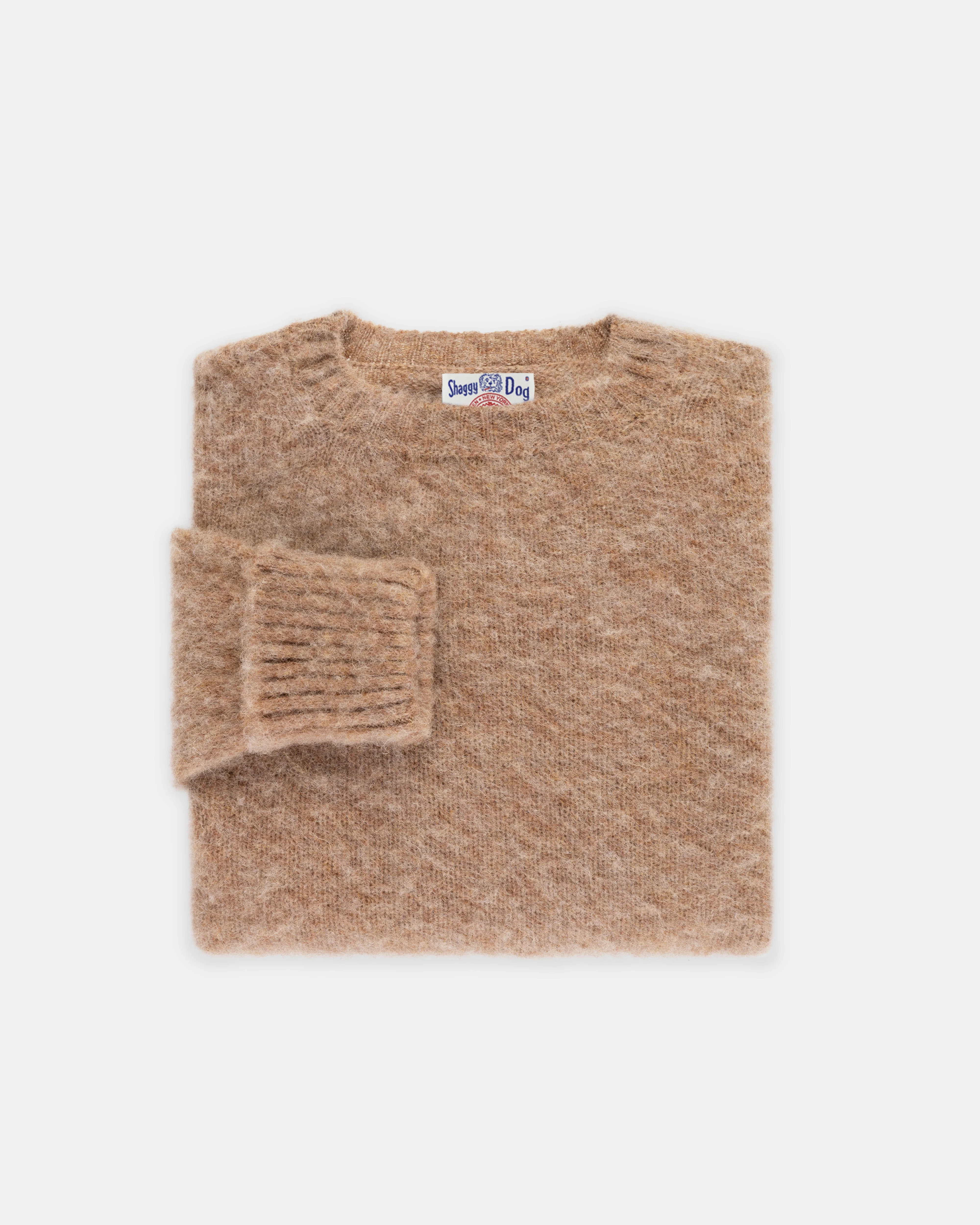 MADE-IN-SCOTLAND TAN SHAGGY DOG SWEATER - CLASSIC FIT - 1