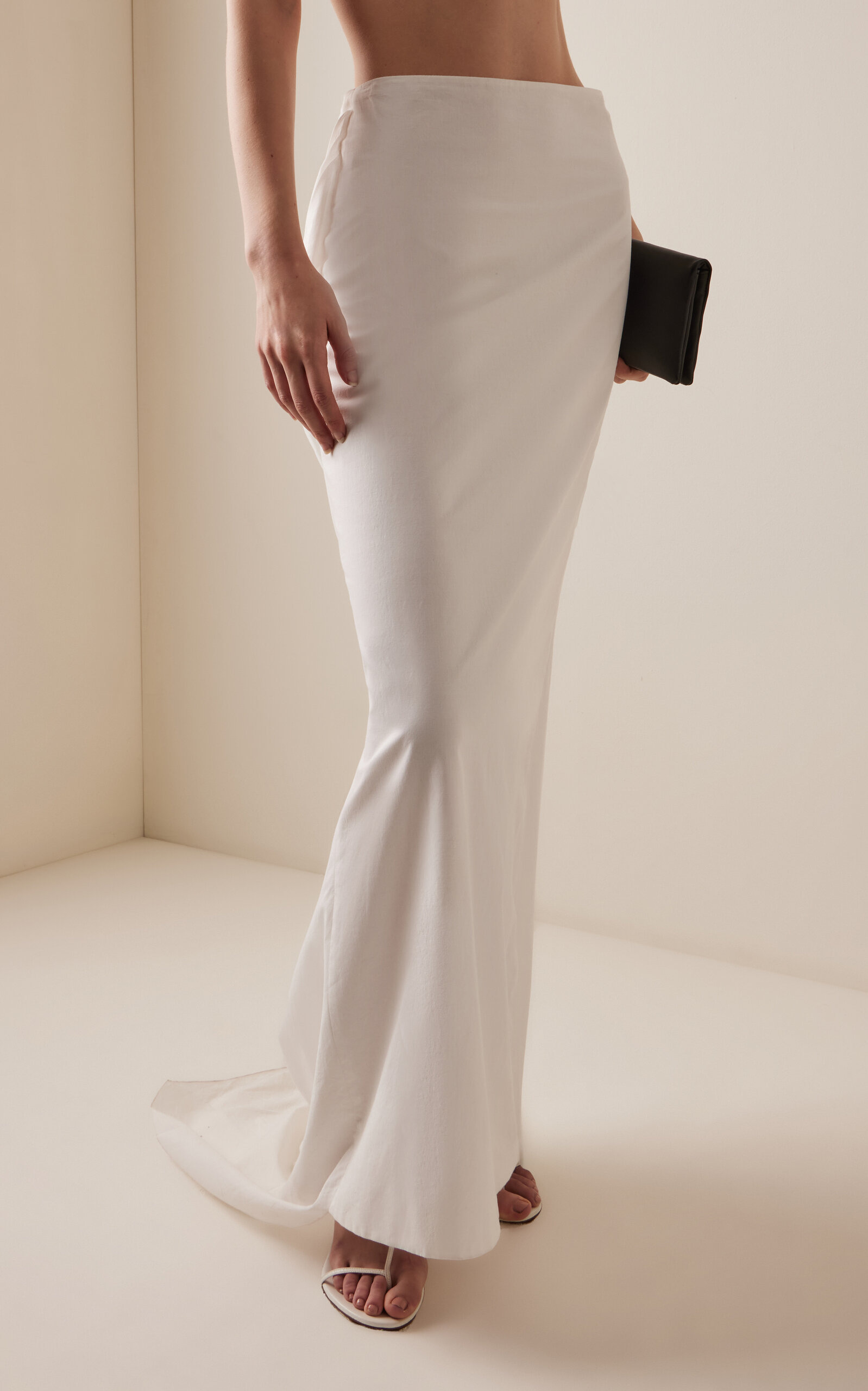 Cotton Bustle Skirt white - 3