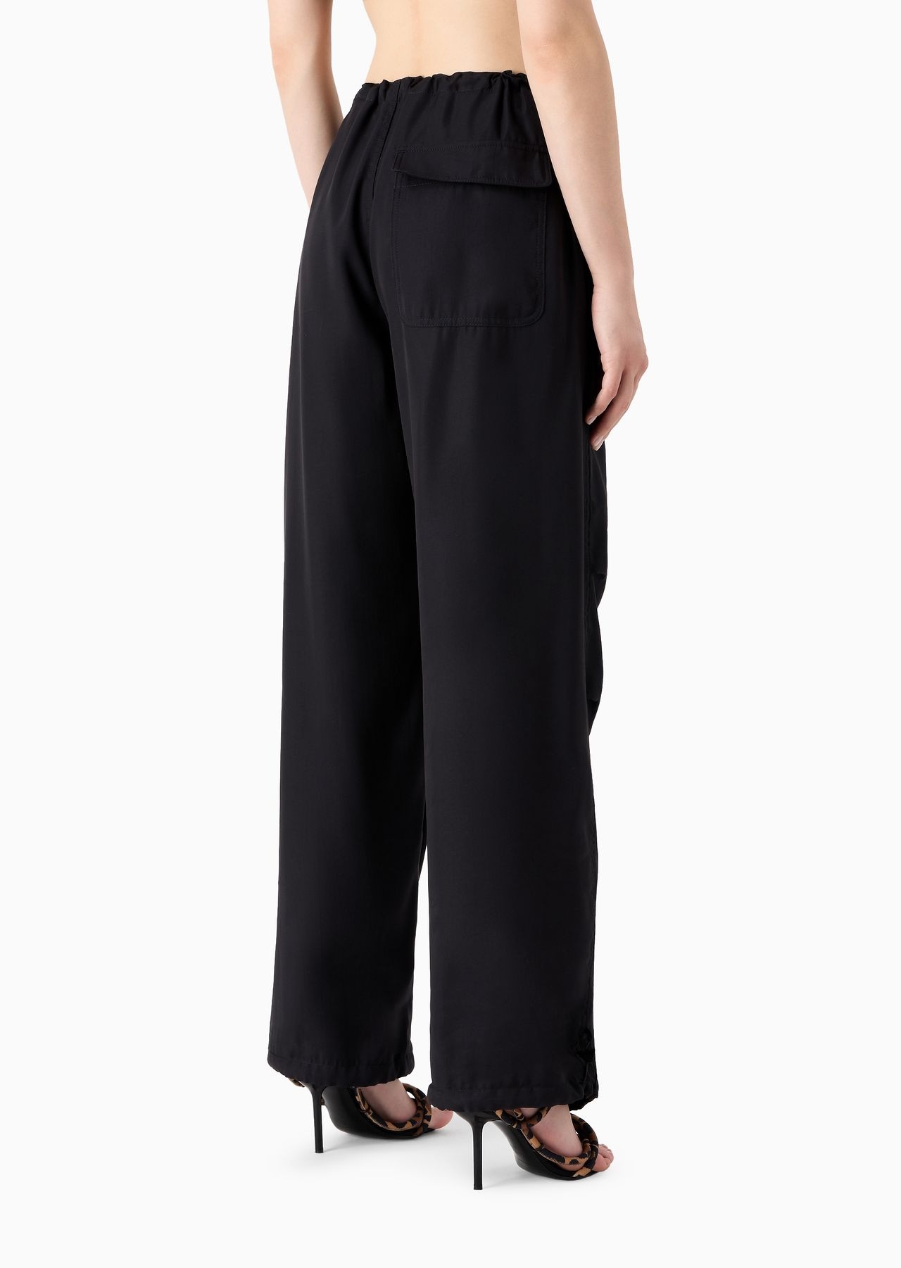 Emporio Armani Sustainability Values Capsule Collection recycled modal drawstring trousers - 3