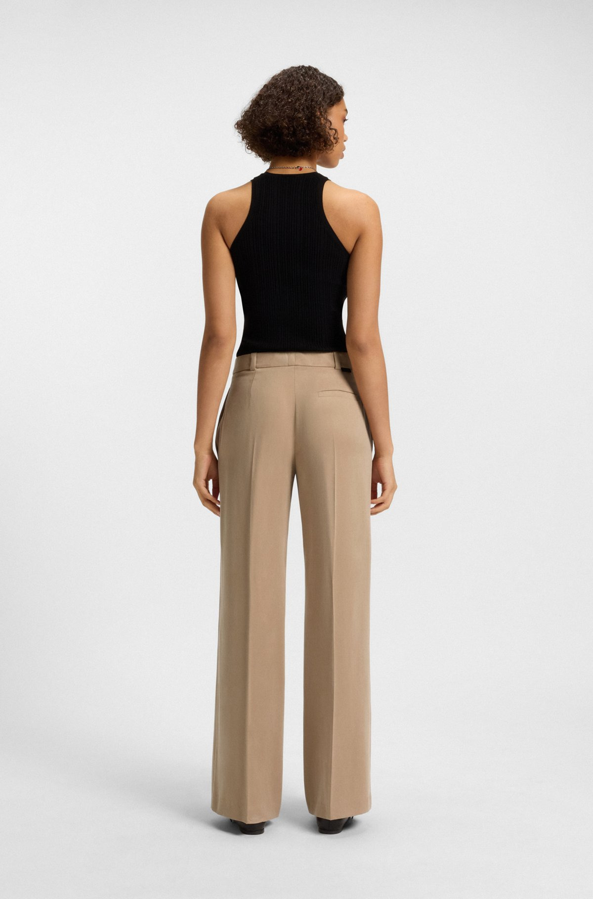REGULAR-FIT TROUSERS WITH WIDE LEG - 4