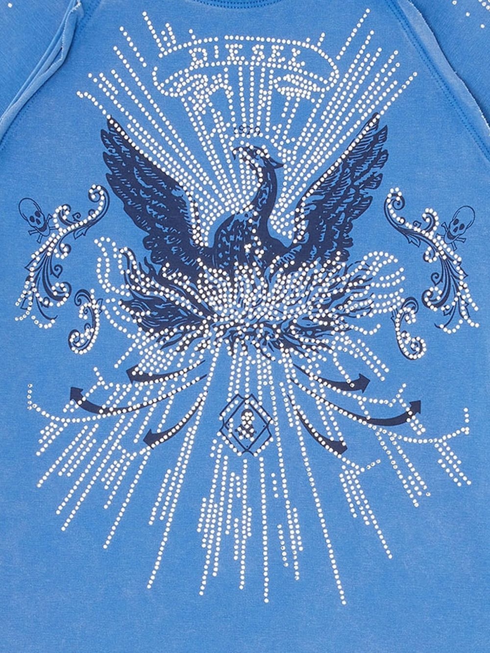 rhinestone-embellished raglan-sleeve T-shirt - 5