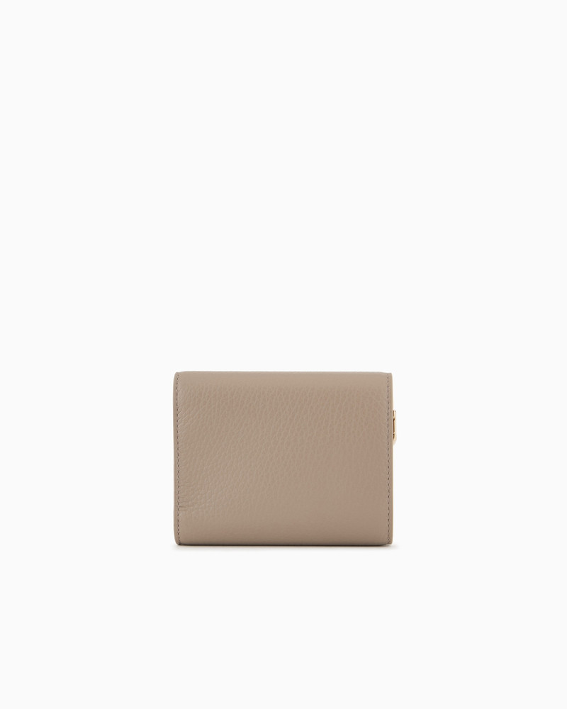 GIORGIO ARMANI TRIFOLD WALLET IN PEBBLED CALFSKIN outlook