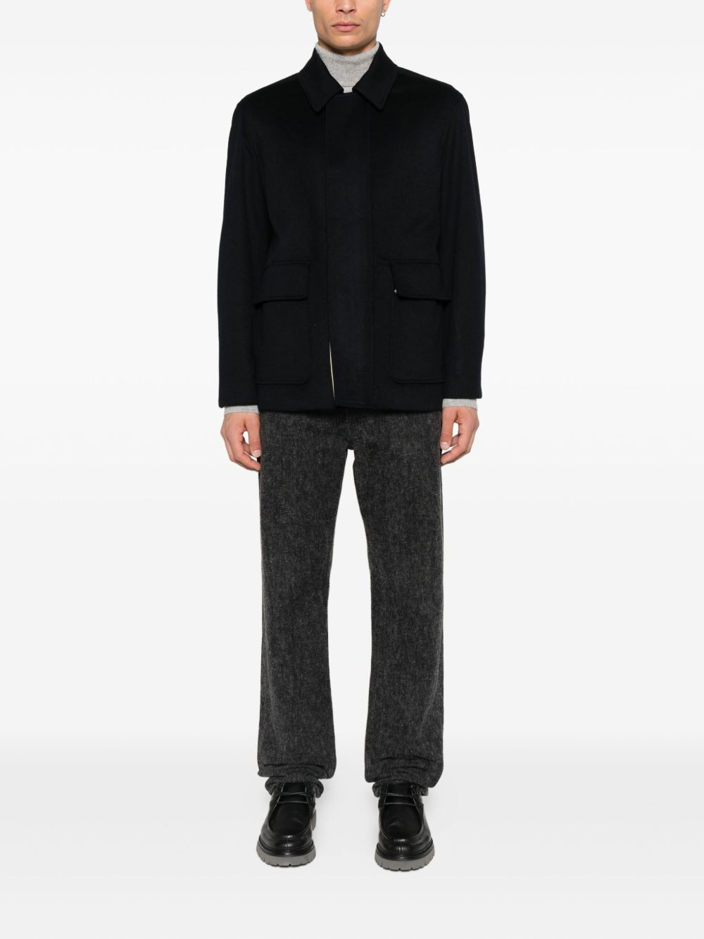 patch-pocket shirt jacket - 2