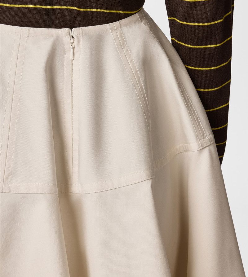 SKIRT IN COTTON AND SILK - WHITE 6