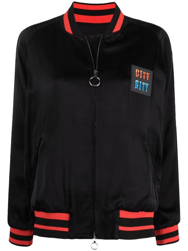 logo patch bomber jacket 1