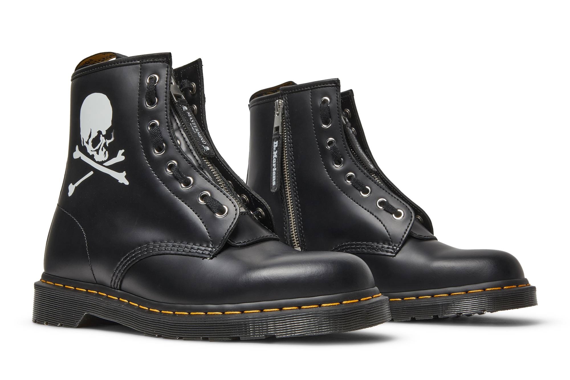 Mastermind World x 1460 Leather Boots 'Black Skull' - 8