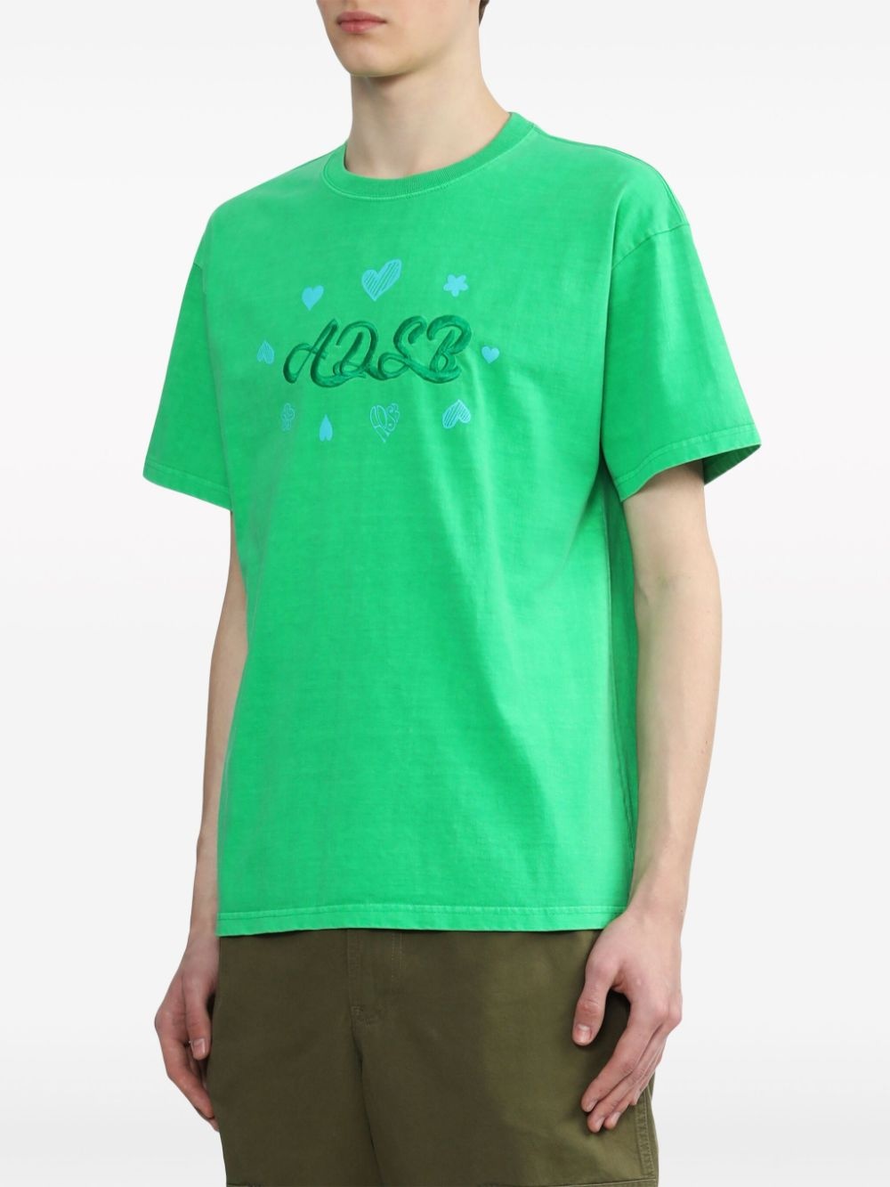 logo-embroidered T-shirt - 3
