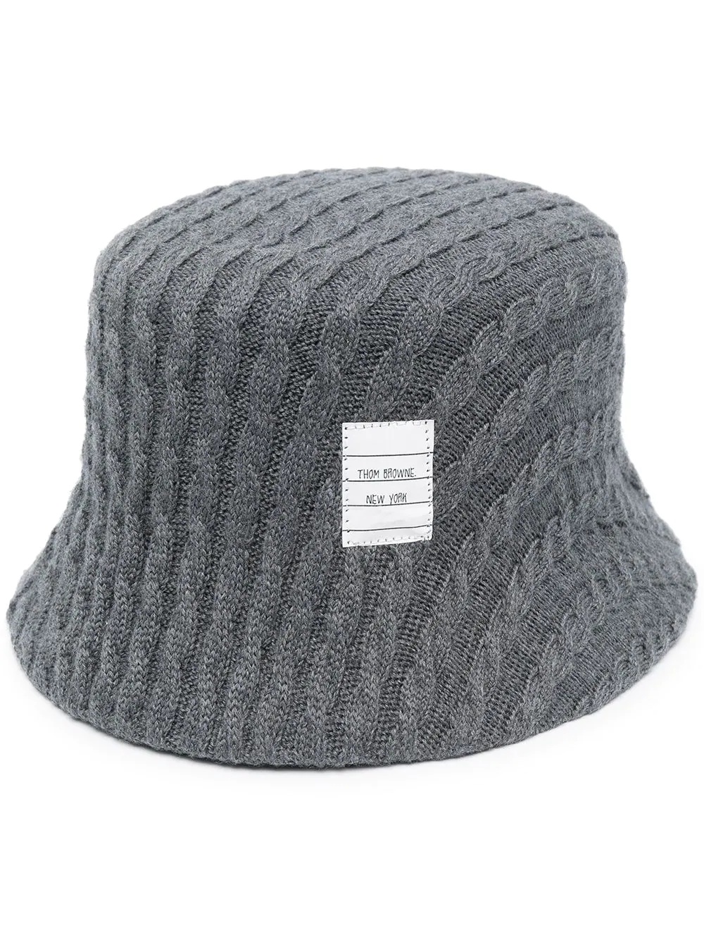 cable knit bucket hat - 1