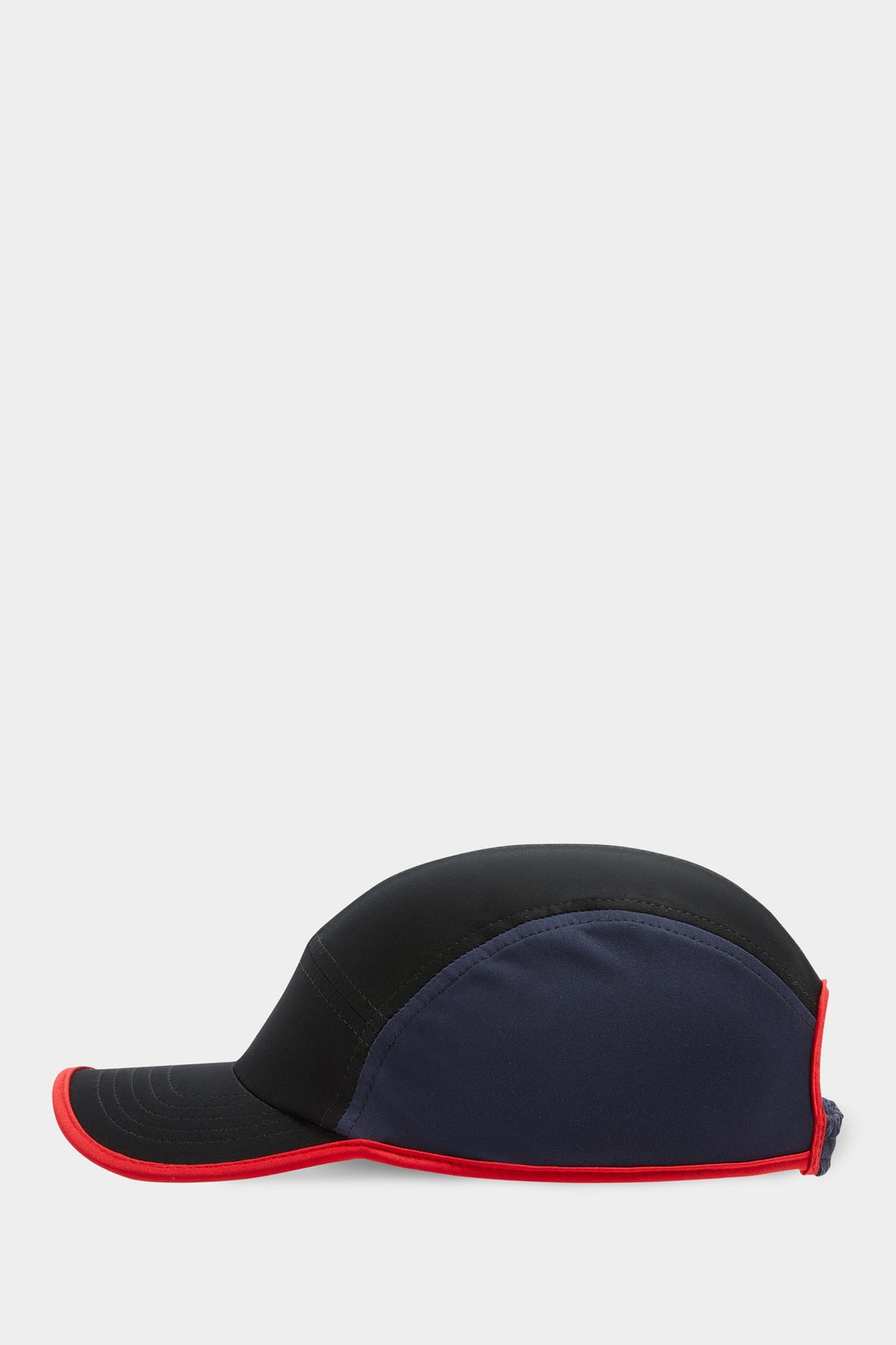 BLACK BASEBALL CAP WITH RED PROFILE - 2