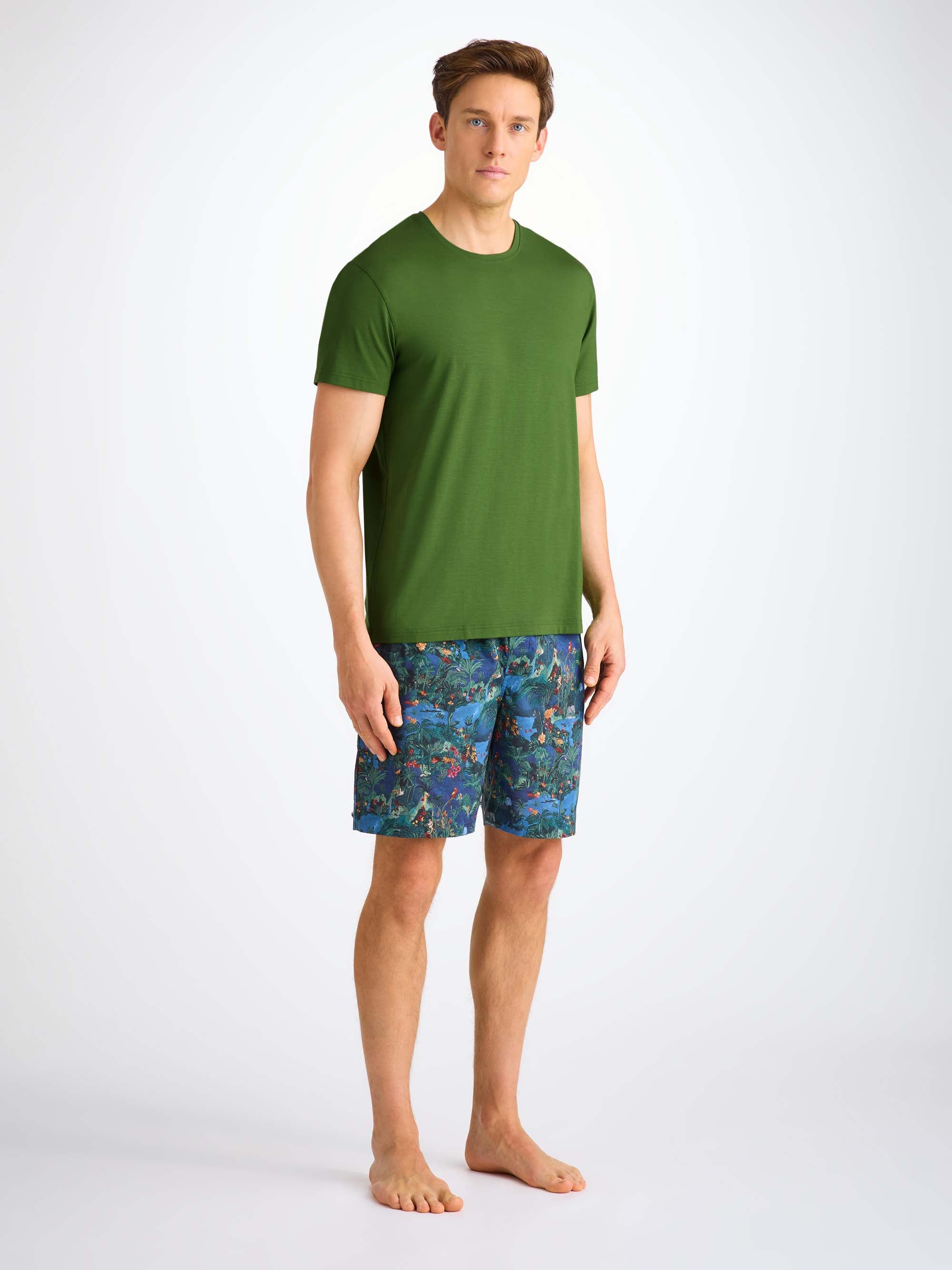 Men's T-Shirt Basel Micro Modal Stretch Leaf Green - 3