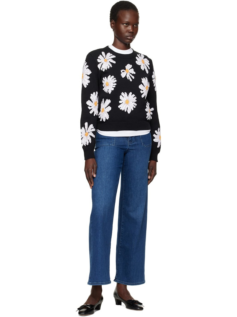 Moschino Black All Over Daisy Print Sweater outlook