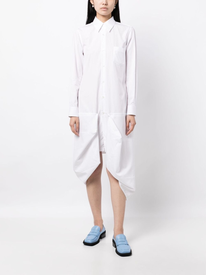 Comme Des Garçons asymmetric panel-detailing midi shirtdress outlook