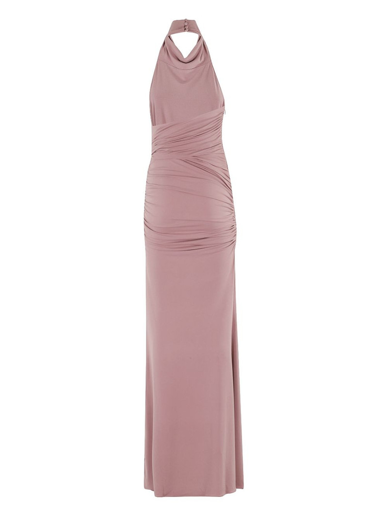 THE ANDAMANE halterneck draped maxi dress outlook