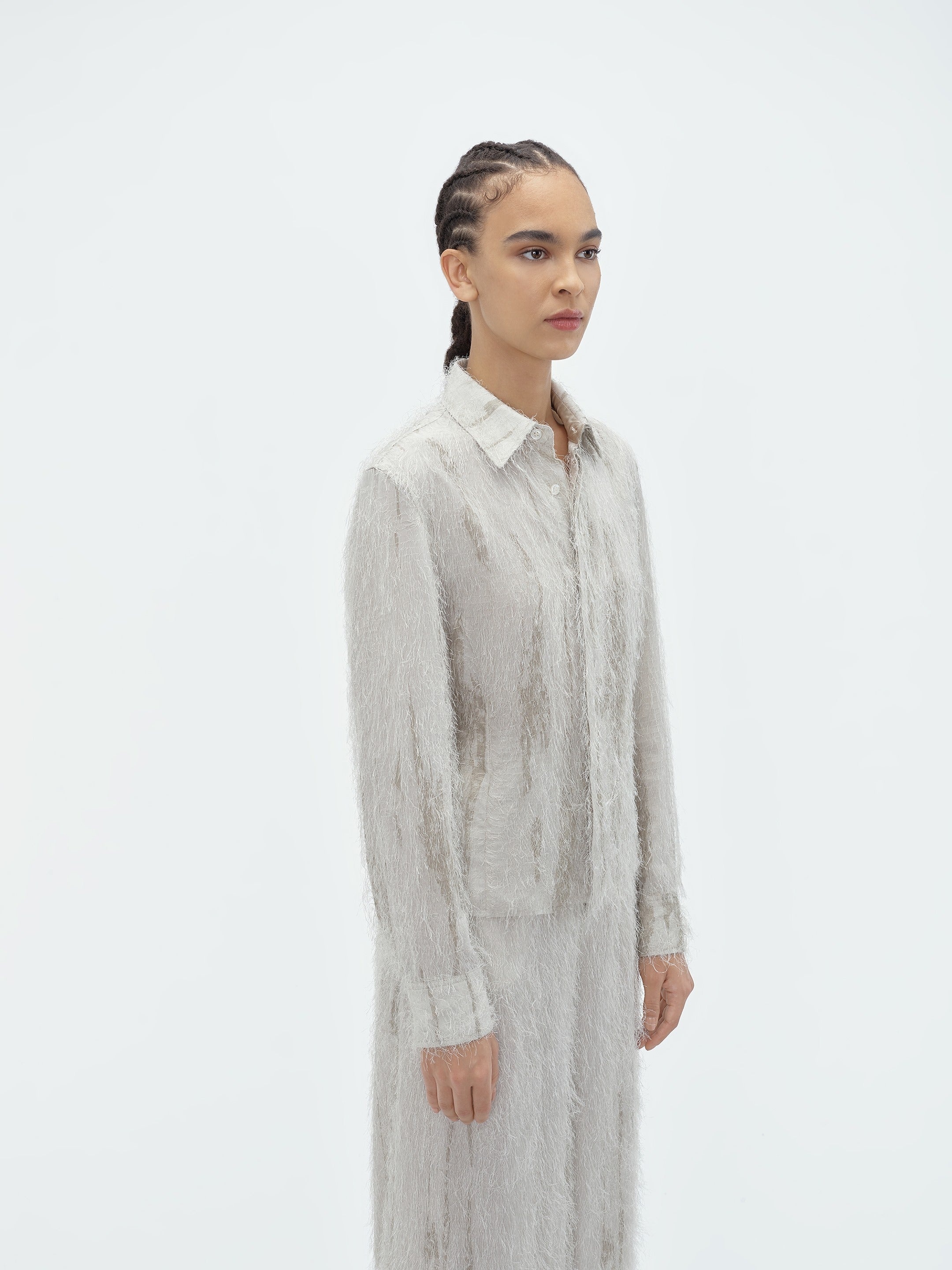 EYELASH BUTTON DOWN SHIRT - 3