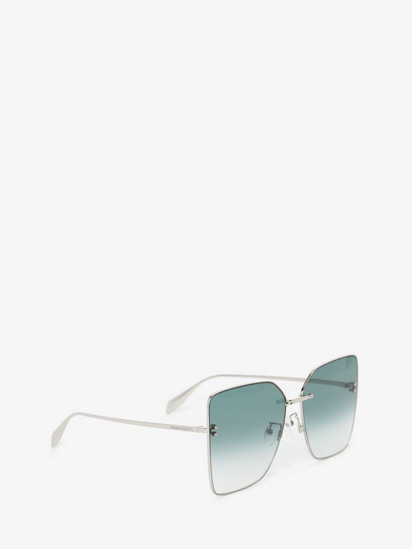 Piercing Bridge Sunglasses in Silver - 3