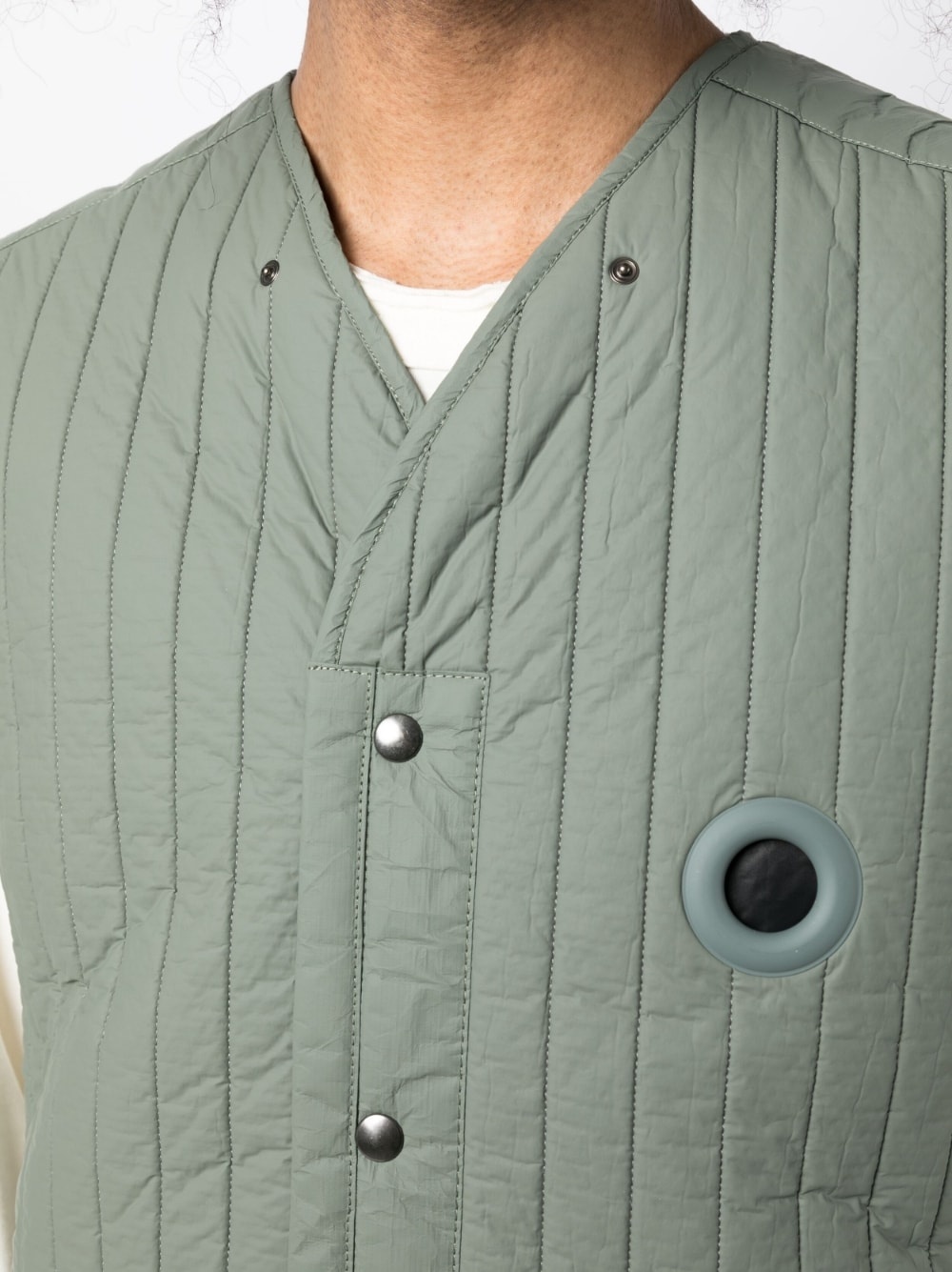 quilted hooded gilet - 6