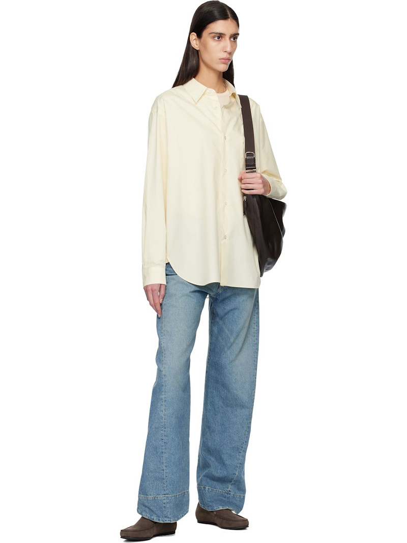 ssstein Yellow Suvin Cotton Oversized Regular Collar Shirt outlook