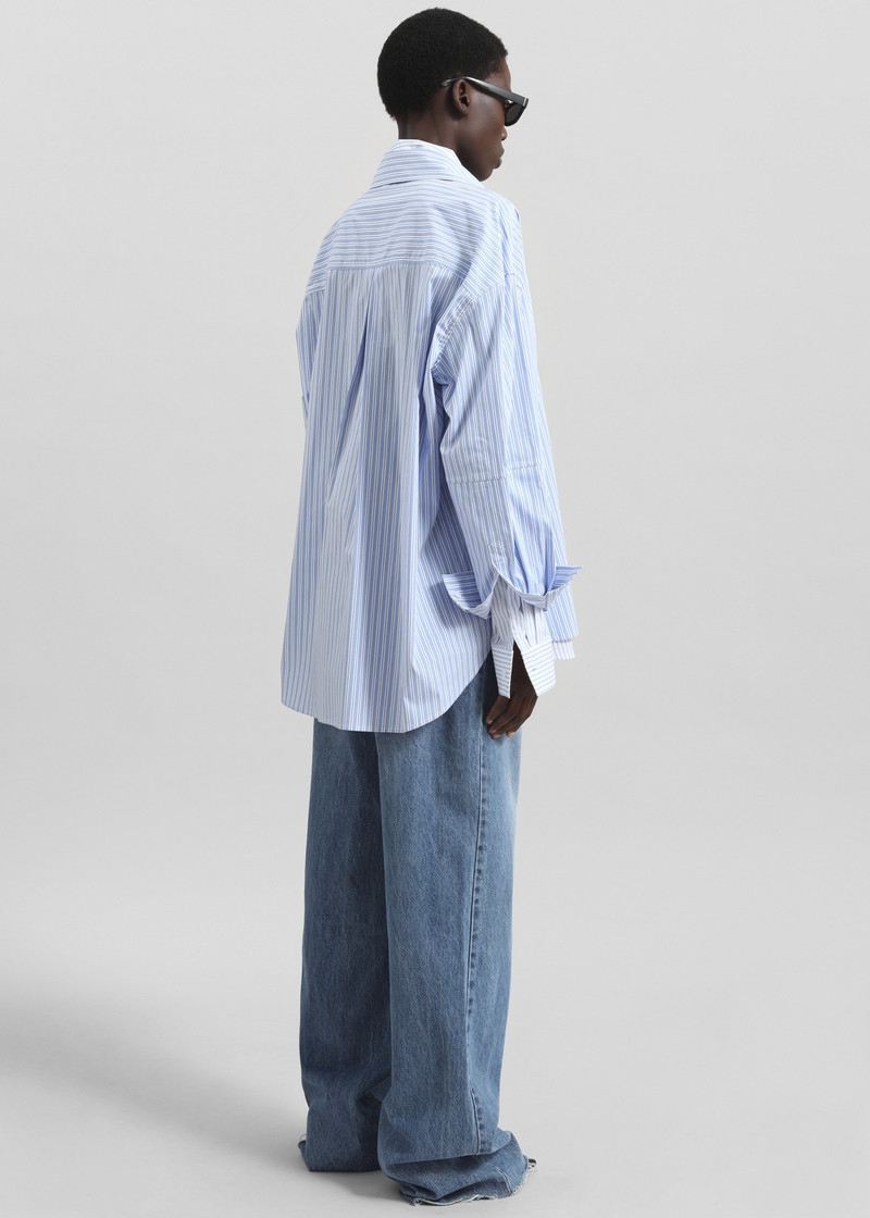 Lienz Double Shirt - Blue/White Stripe 7
