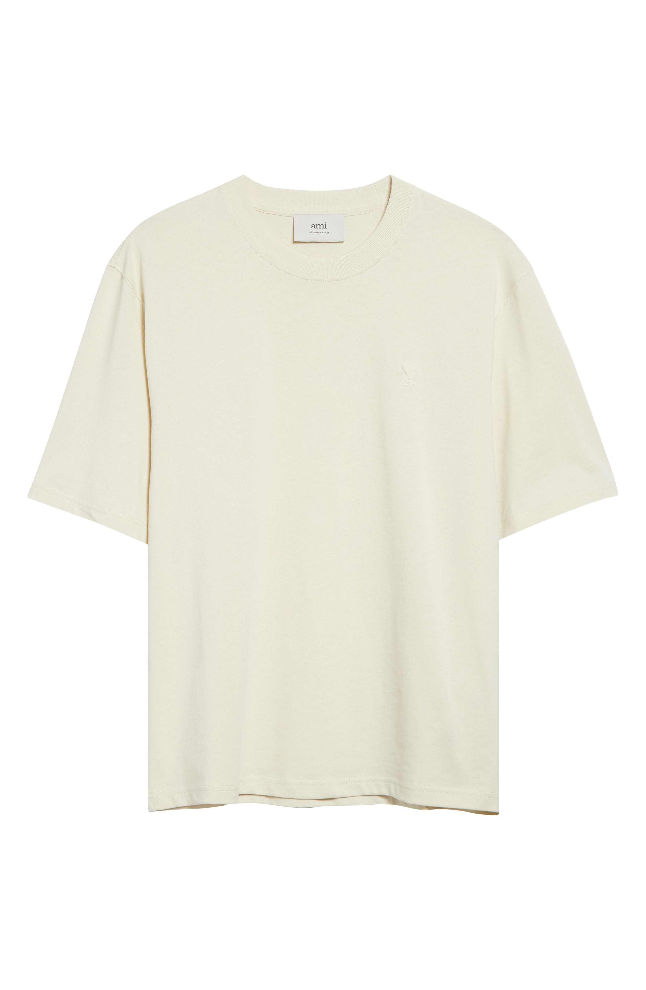 AMI PARIS Ami de Coeur Cotton T-Shirt in Ivoire at Nordstrom - 5