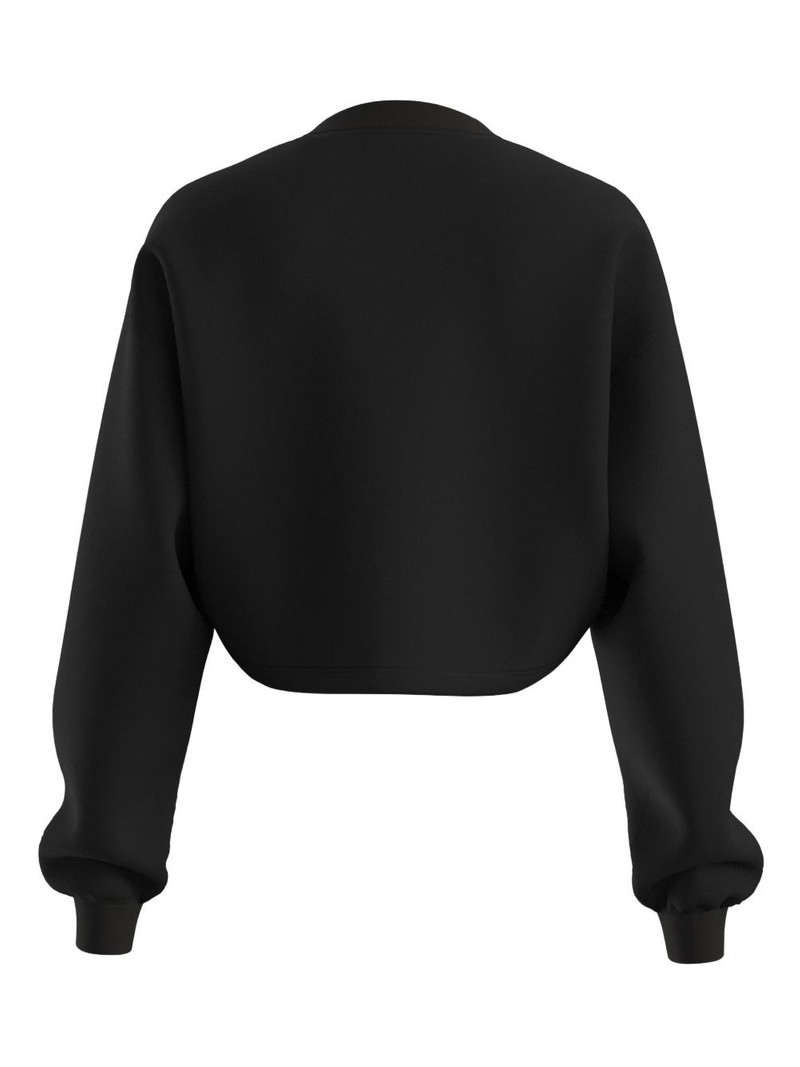 HUGO chain-embellished cropped sweatshirt outlook