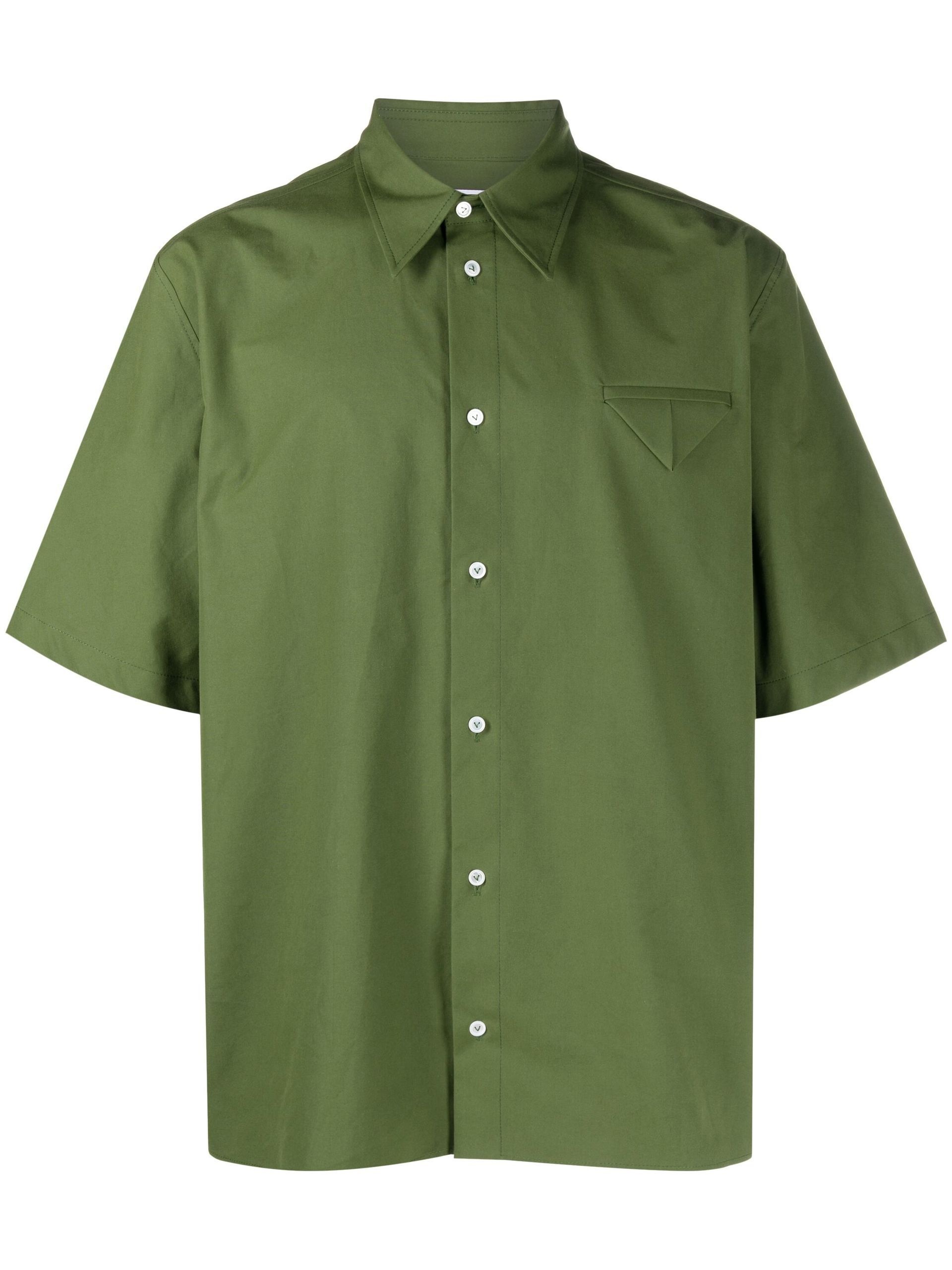 Green Cotton Shirt - 1