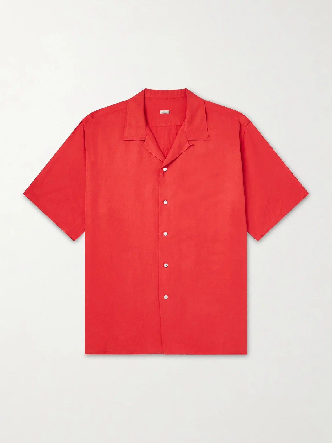 Convertible-Collar Silk and Linen-Blend Shirt - 1
