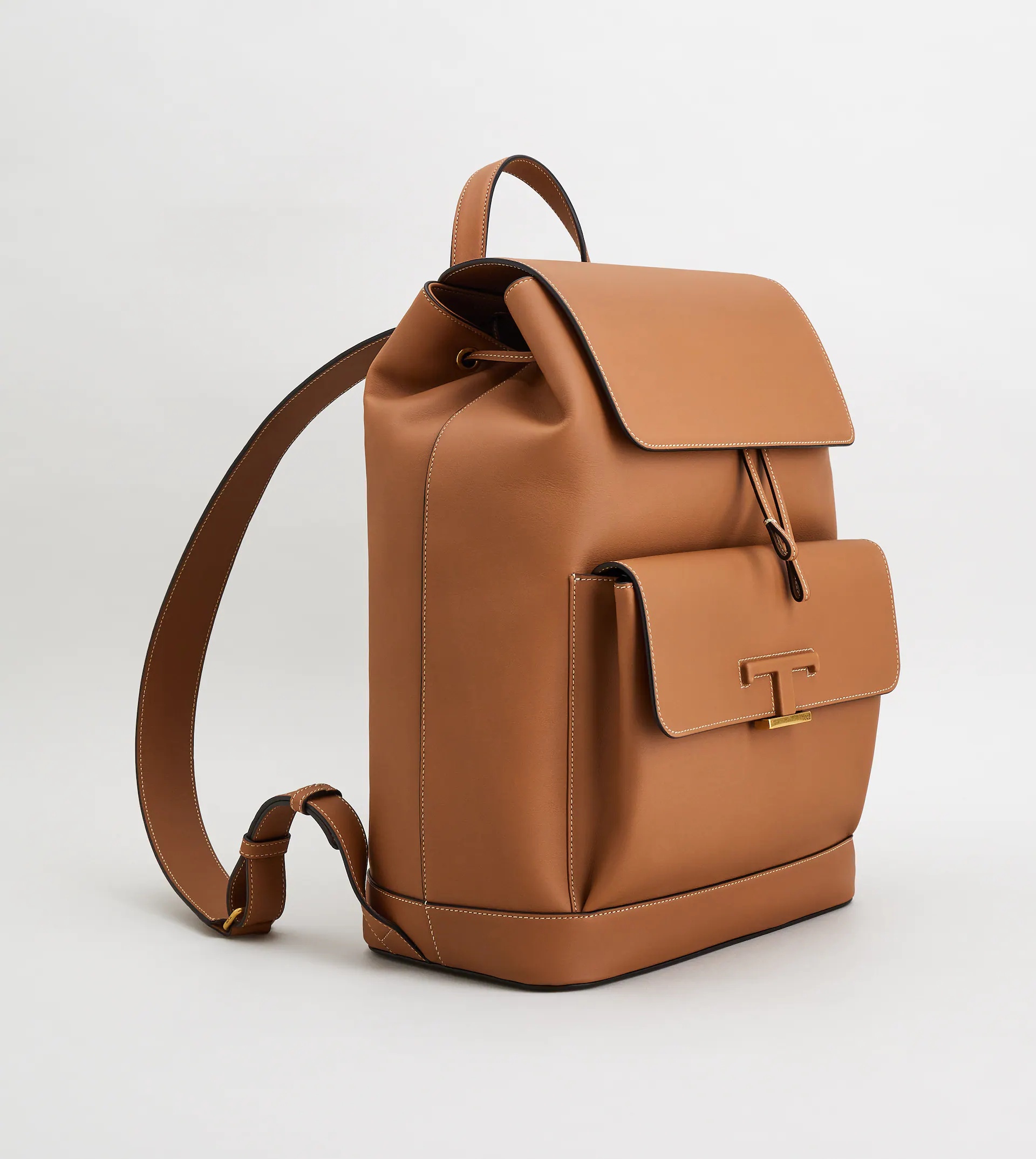 TIMELESS BACKPACK IN LEATHER MEDIUM - BROWN - 2