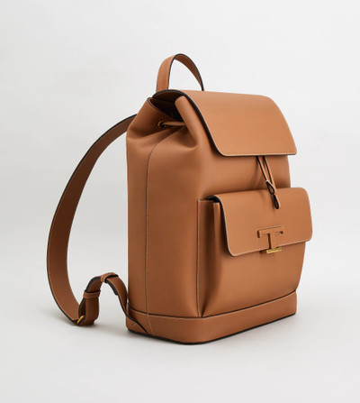 Tod's TIMELESS BACKPACK IN LEATHER MEDIUM - BROWN outlook