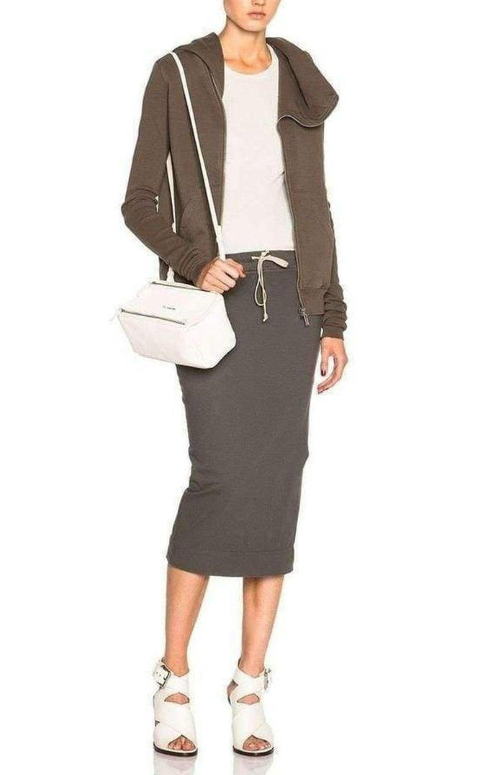 Cotton Pillar Grey Skirt - 2