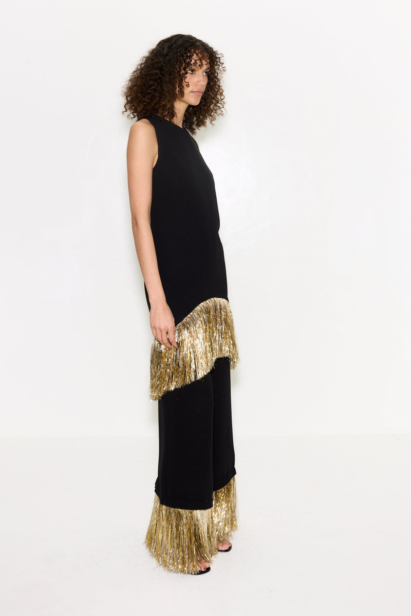 Nella Fringe Pant In Black 5