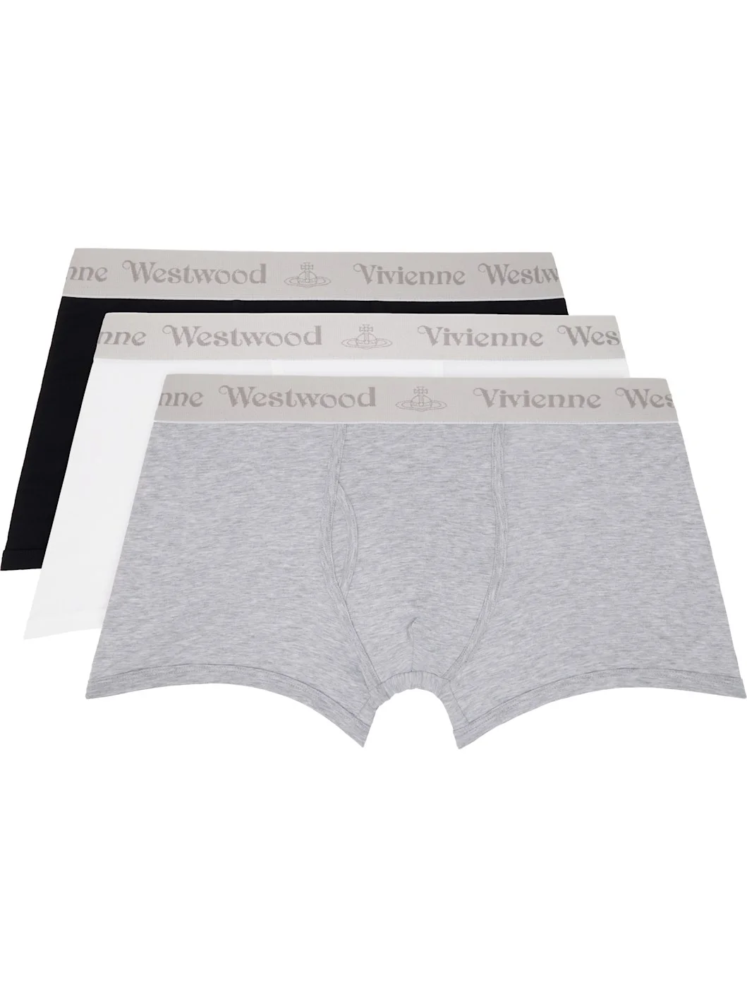 Three-Pack Multicolor Cotton Boxer Briefs - 1