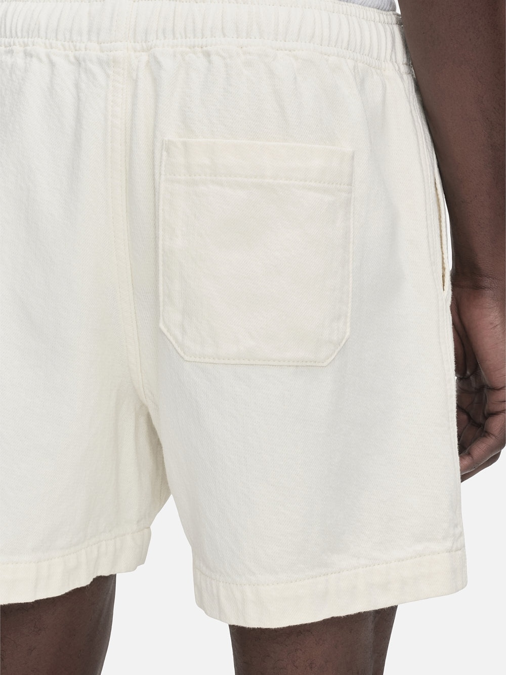 Textured Terry Short in Off White - 5