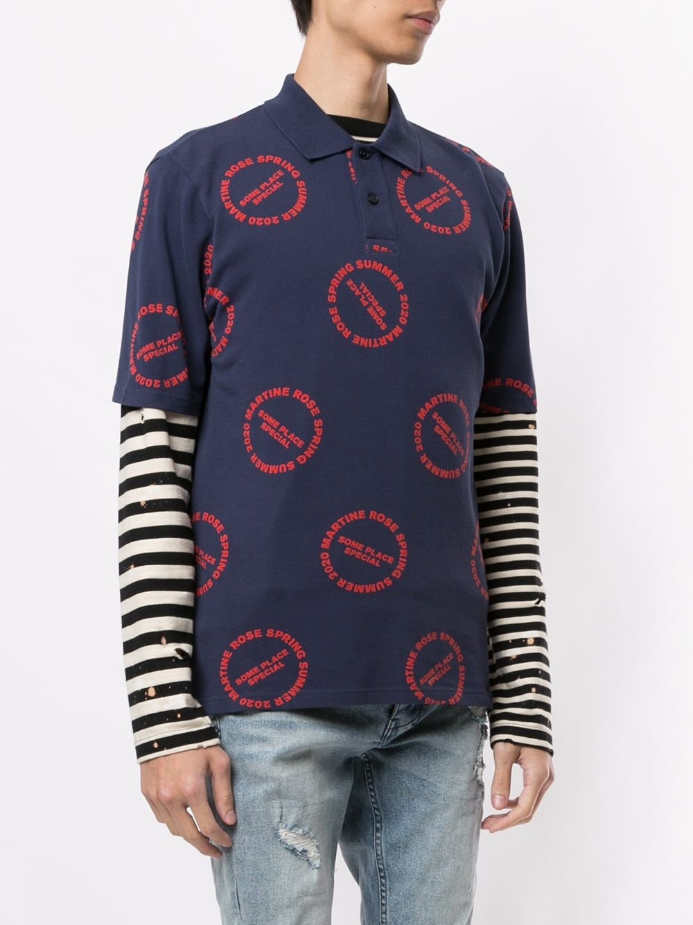 Baba logo print polo shirt - 3