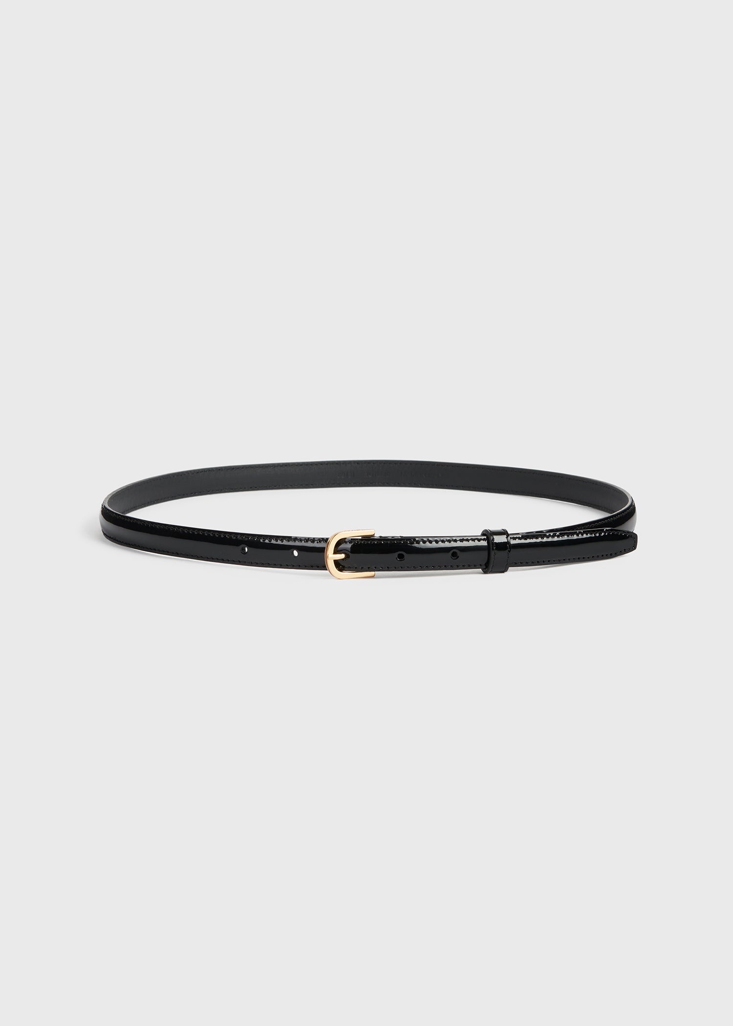 Thin patent-leather trouser belt black - 3