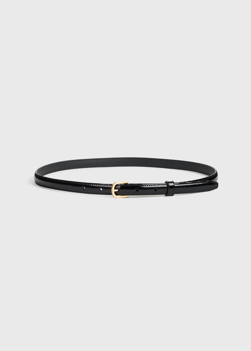 Totême Thin patent-leather trouser belt black outlook