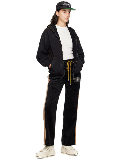 Rhude Black Embroidered Lounge Pants outlook