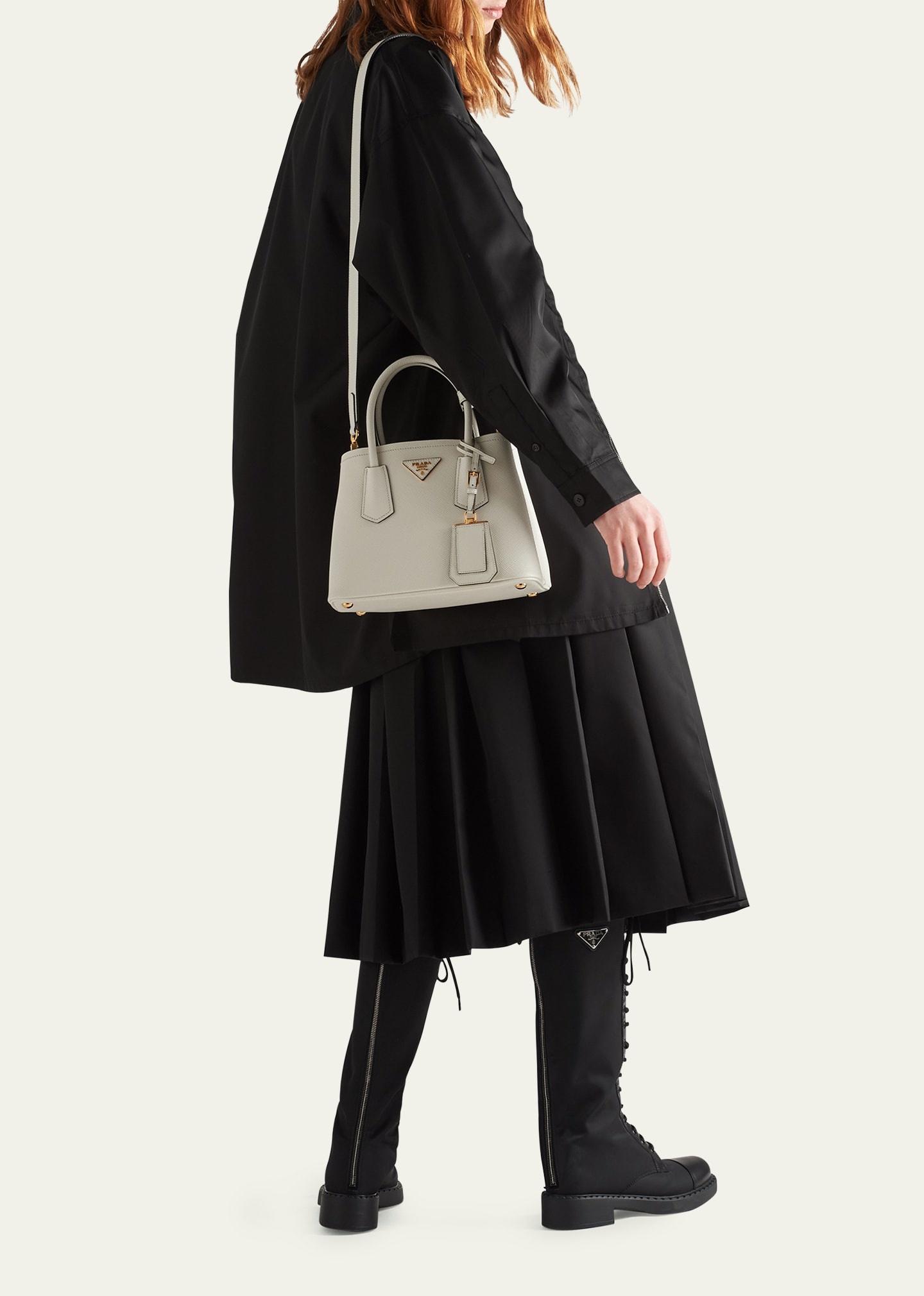 Mini Saffiano Leather Top-Handle Bag - 5