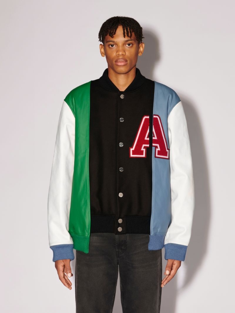layered varsity jacket - 3