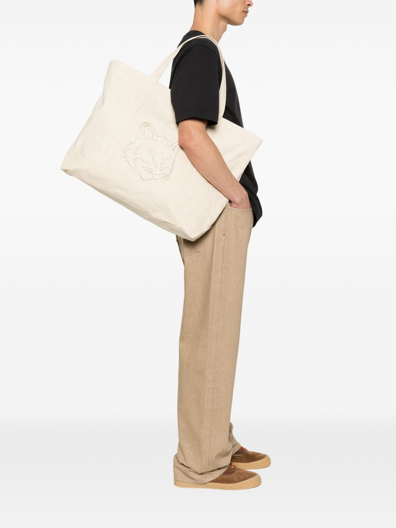 Maison Kitsuné XL fox-log tote bag outlook