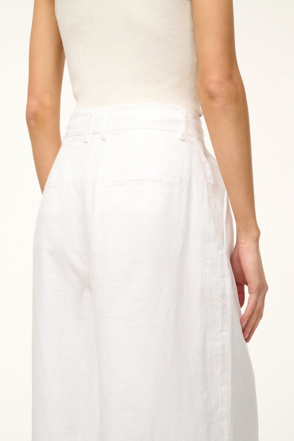 STAUD SASHA PANT WHITE - 5