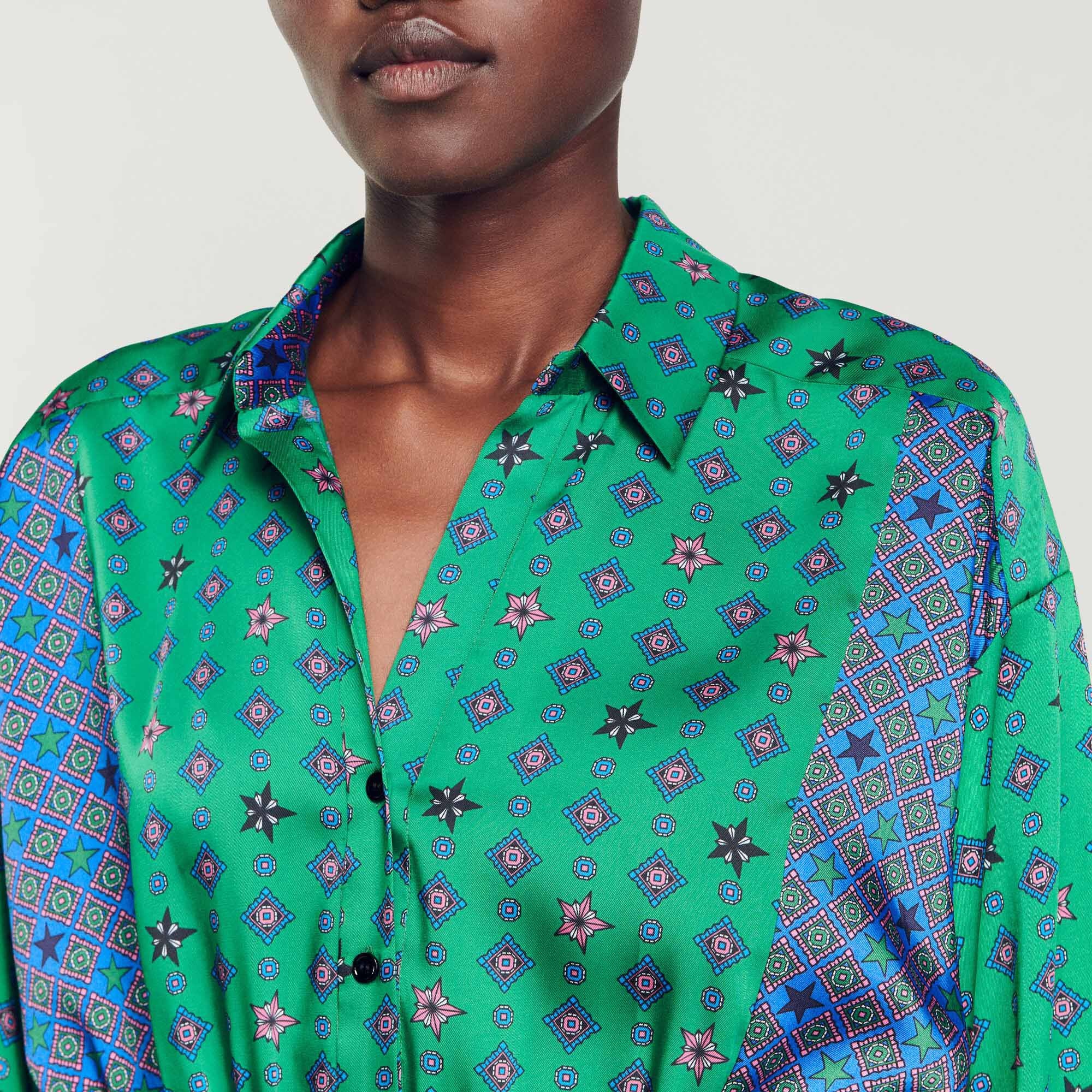 PRINTED SHIRT DRESS - 4