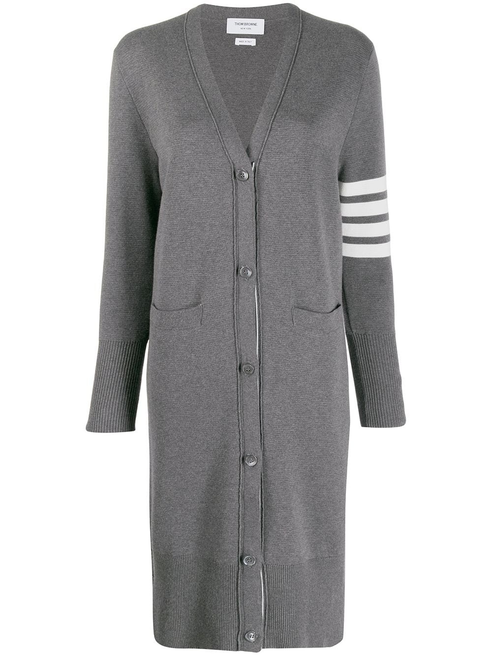 4-Bar v-neck long cardigan - 1