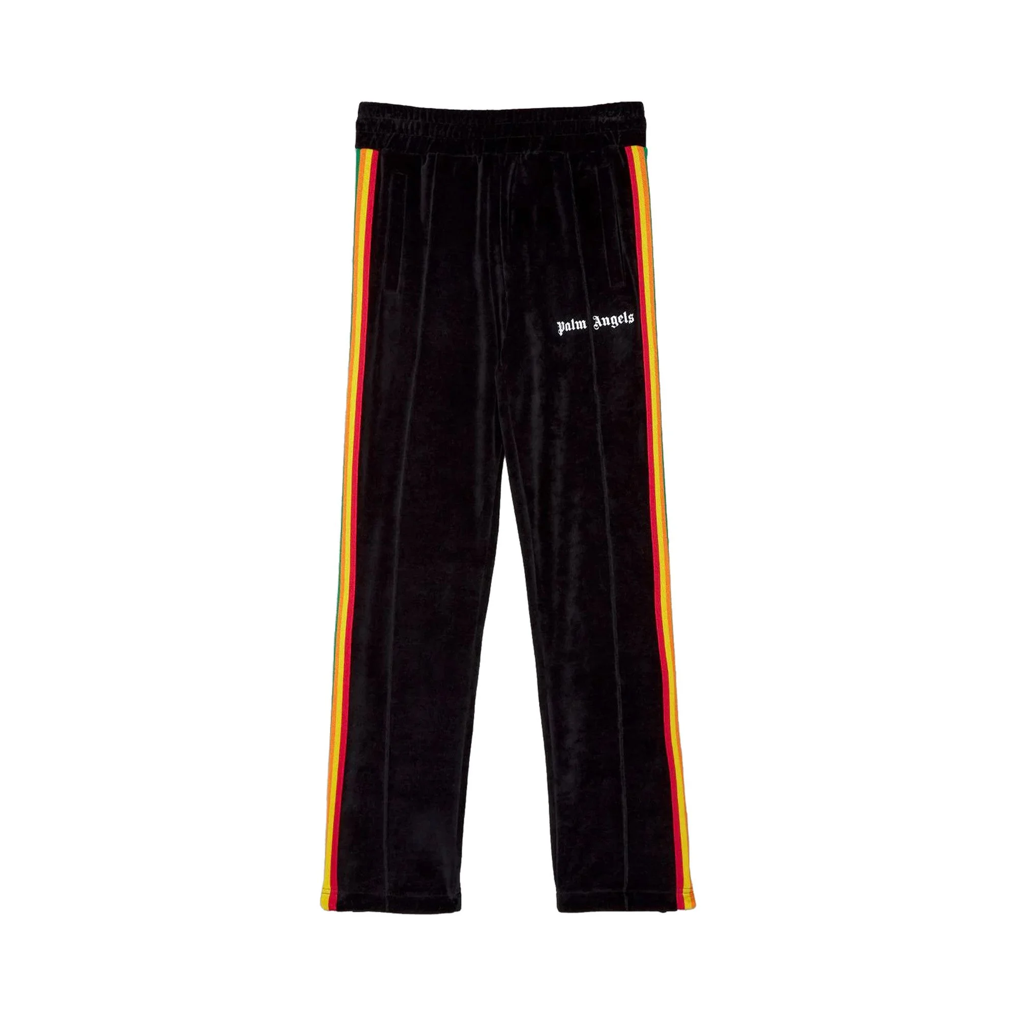 Palm Angels PA Rainbow Chenille Track Pant 'Black' - 1