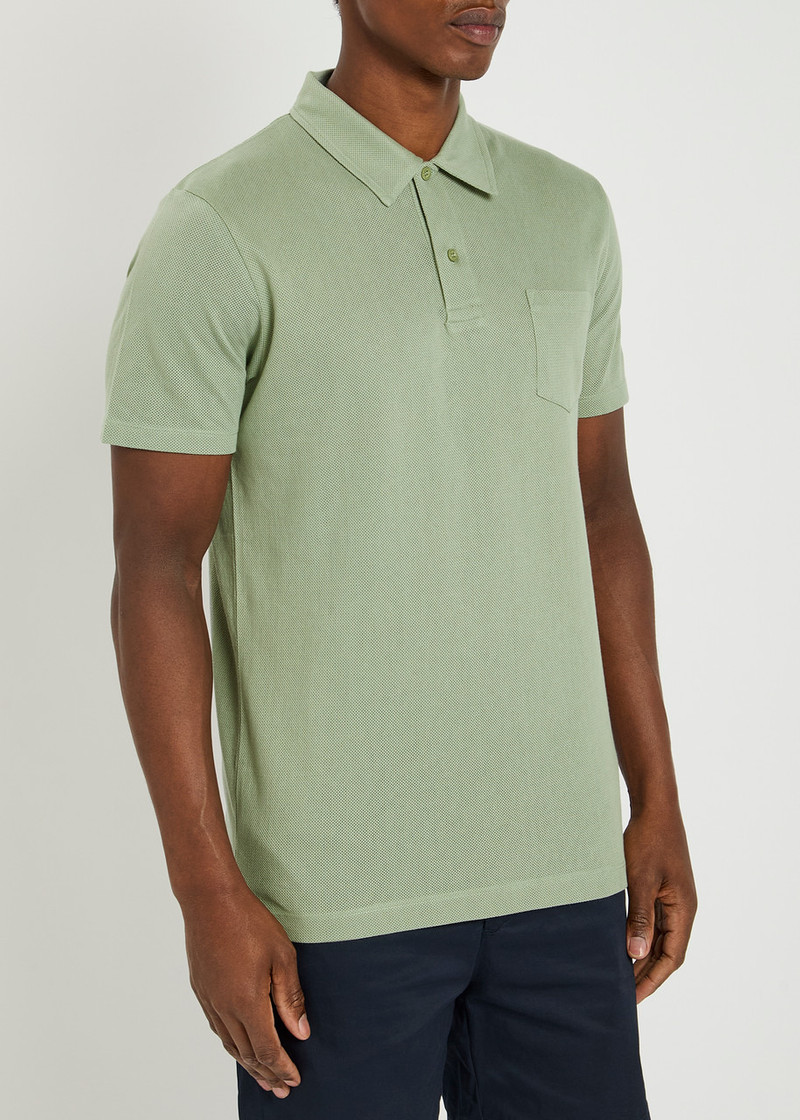 Sunspel Sunspel Riviera Woven Cotton Polo Shirt outlook