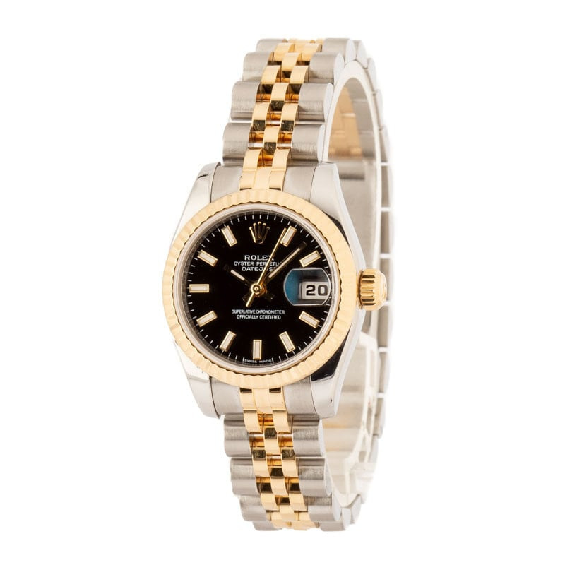 Lady Rolex Datejust 179173 Black Dial - 2