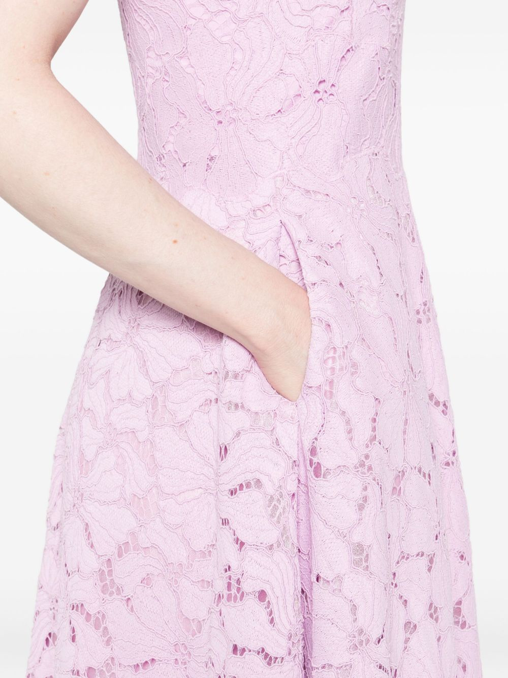 floral-lace midi dress - 5